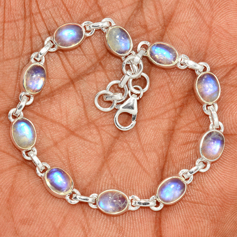 8.3" Rainbow Moonstone Bracelets - MONB734