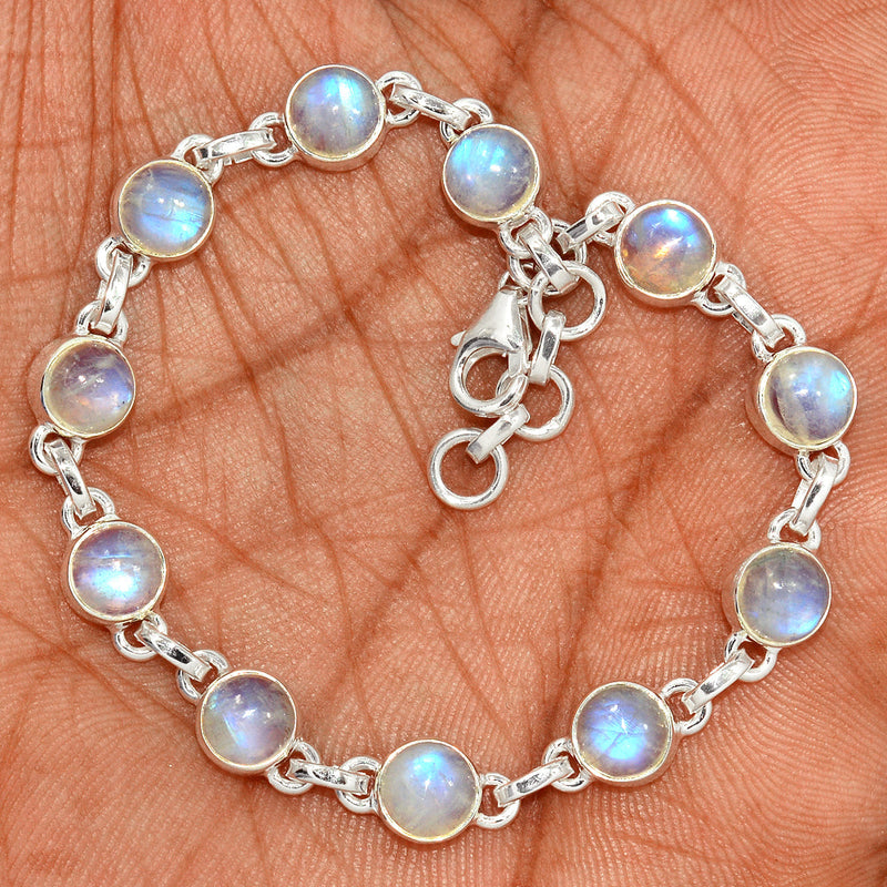 8.6" Rainbow Moonstone Bracelets - MONB735