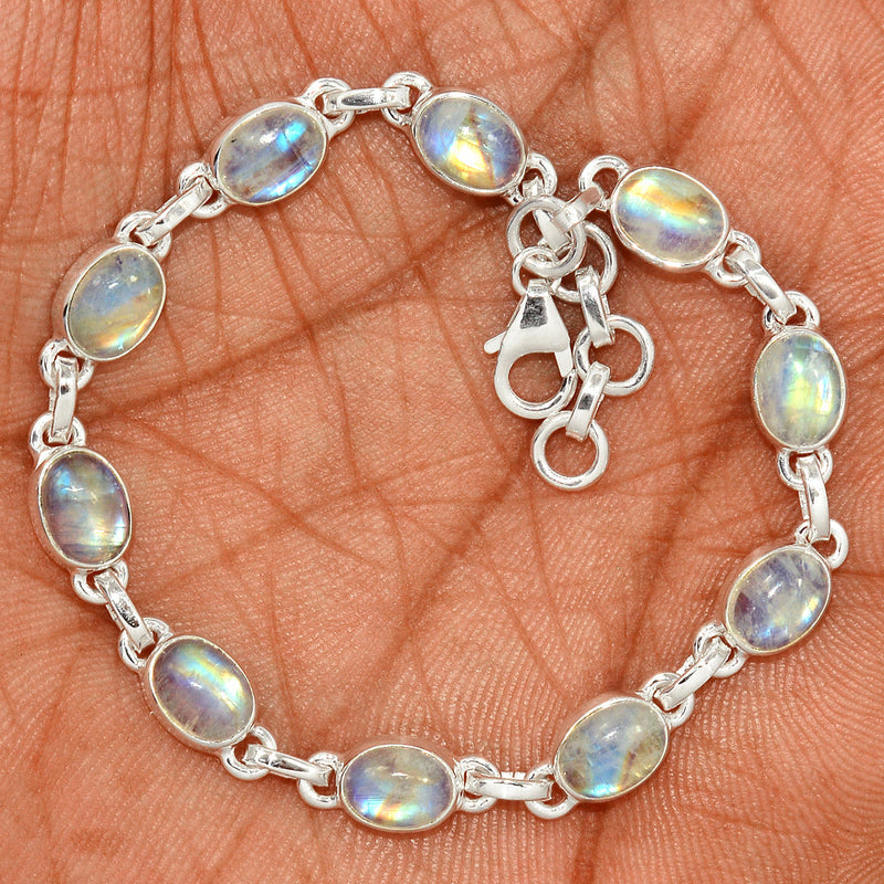 8.3" Rainbow Moonstone Bracelets - MONB738