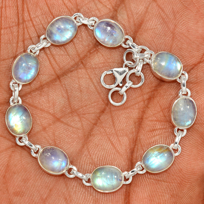 8.3" Rainbow Moonstone Bracelets - MONB739