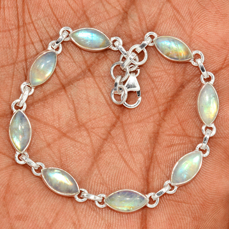 8.2" Rainbow Moonstone Bracelets - MONB742