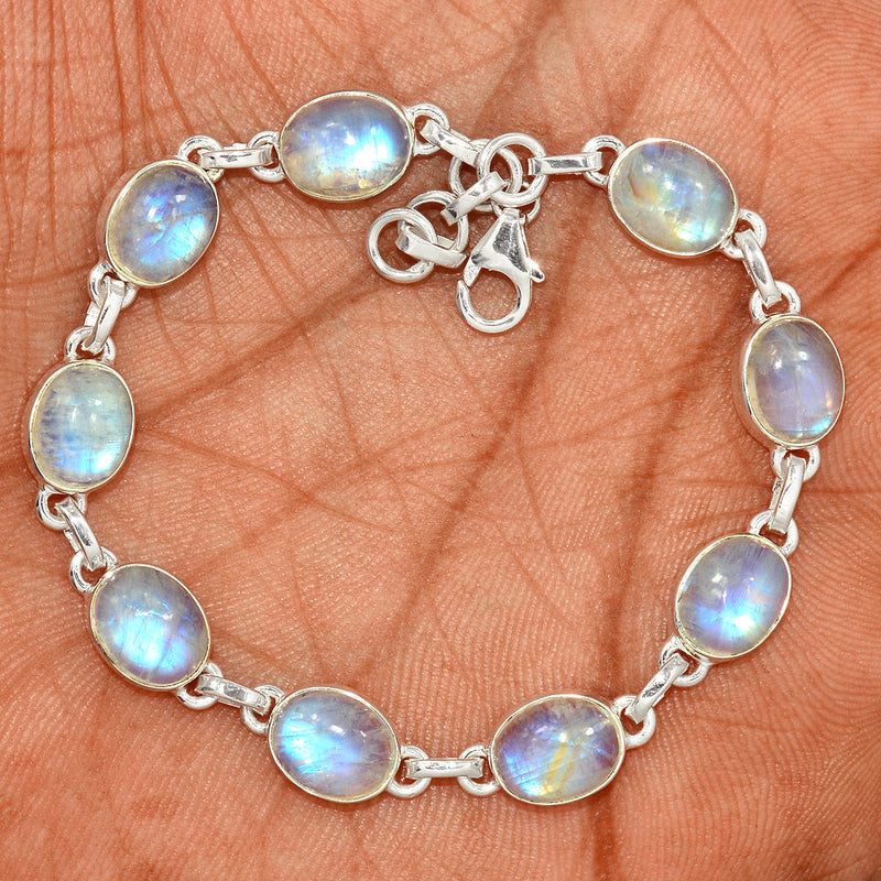 8.3" Rainbow Moonstone Bracelets - MONB745