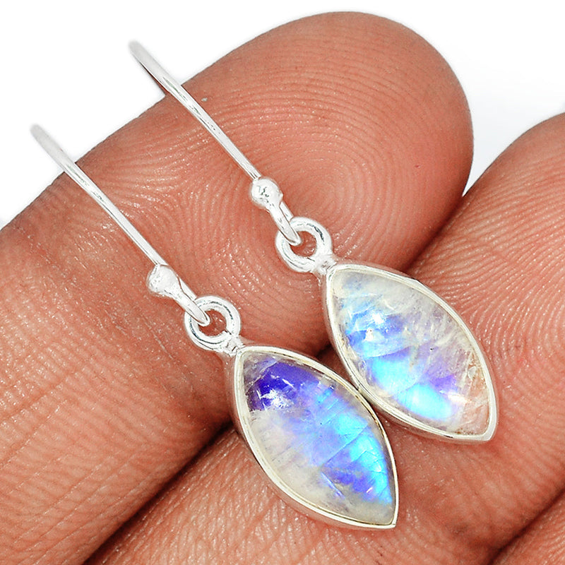 1.3" Rainbow Moonstone Earrings - MONE3059