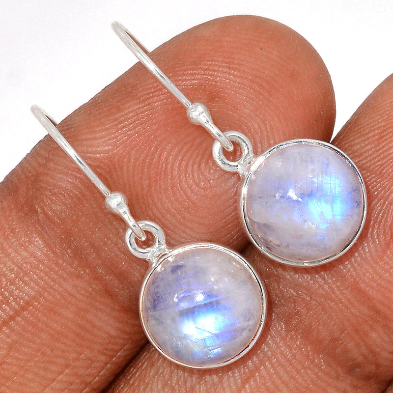 1.1" Rainbow Moonstone Earrings - MONE3379