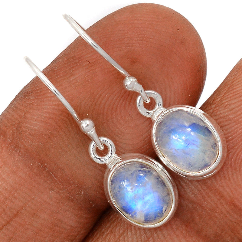 1.1" Rainbow Moonstone Earrings - MONE3385