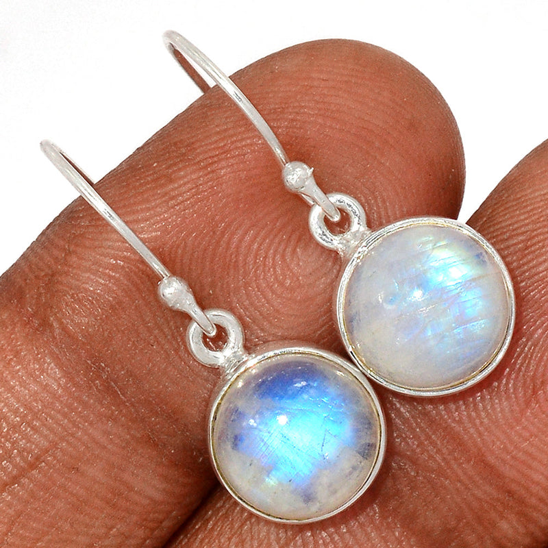 1.1" Rainbow Moonstone Earrings - MONE3396