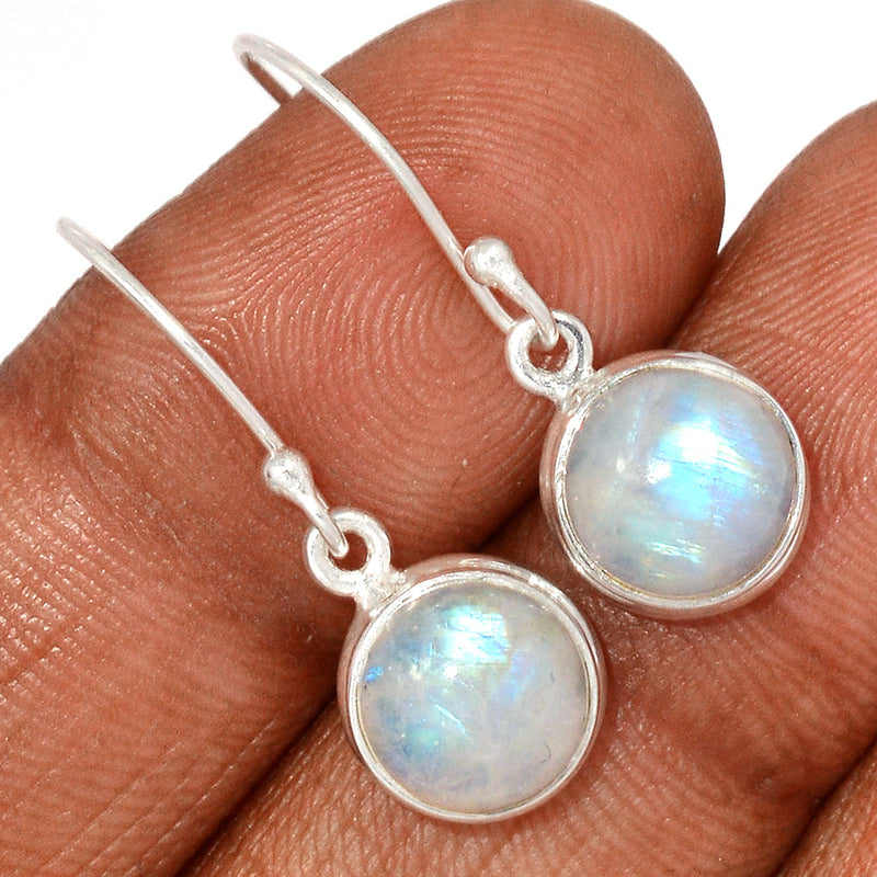 1.1" Rainbow Moonstone Earrings - MONE3417