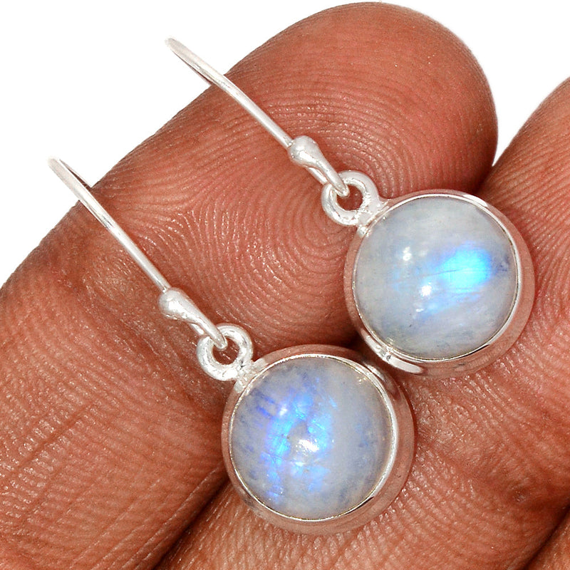 1.1" Rainbow Moonstone Earrings - MONE3419