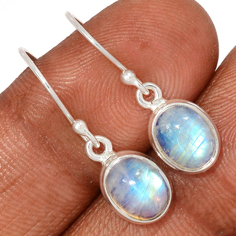 1.1" Rainbow Moonstone Earrings - MONE3420