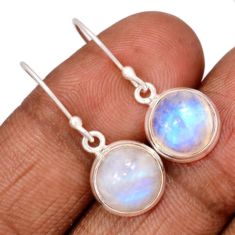 1.2" Rainbow Moonstone Earrings - MONE3436