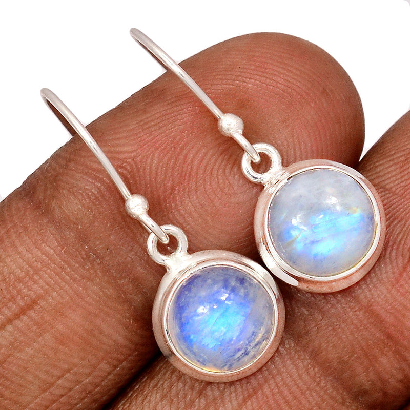 1.1" Rainbow Moonstone Earrings - MONE3441