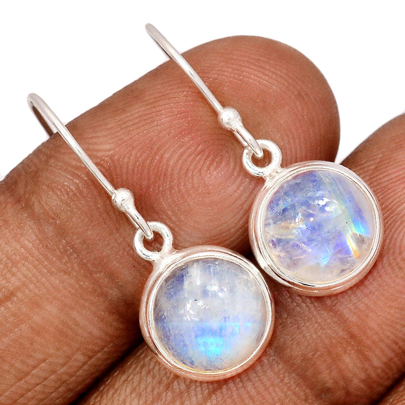 1.1" Rainbow Moonstone Earrings - MONE3456