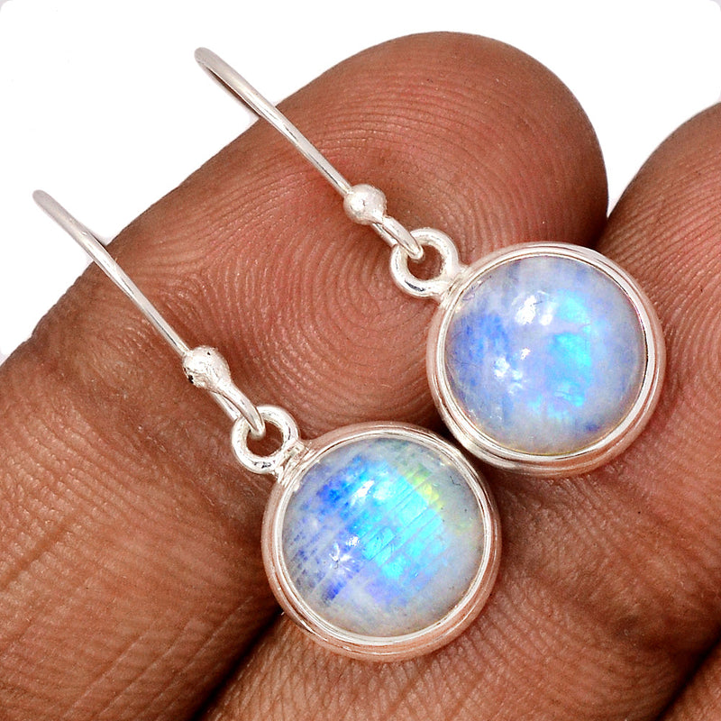 1.1" Rainbow Moonstone Earrings - MONE3465