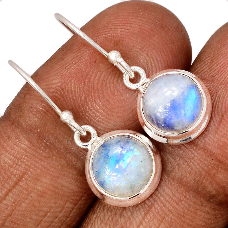 1.1" Rainbow Moonstone Earrings - MONE3467