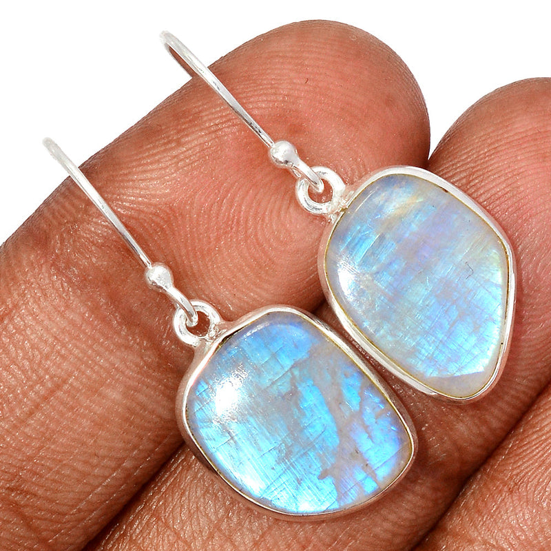 1.3" Rainbow Moonstone Earrings - MONE3561