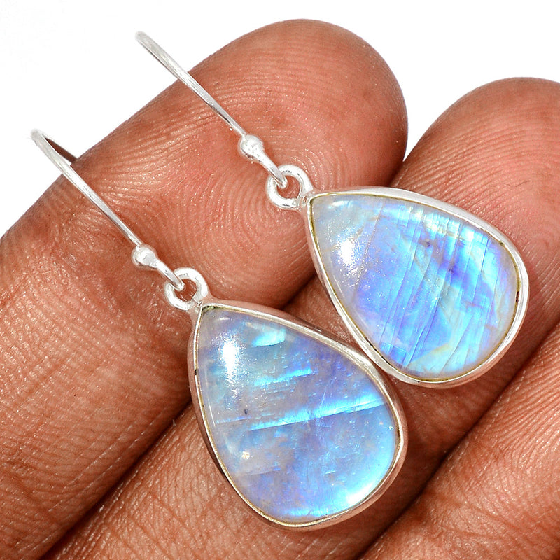 1.5" Rainbow Moonstone Earrings - MONE3569