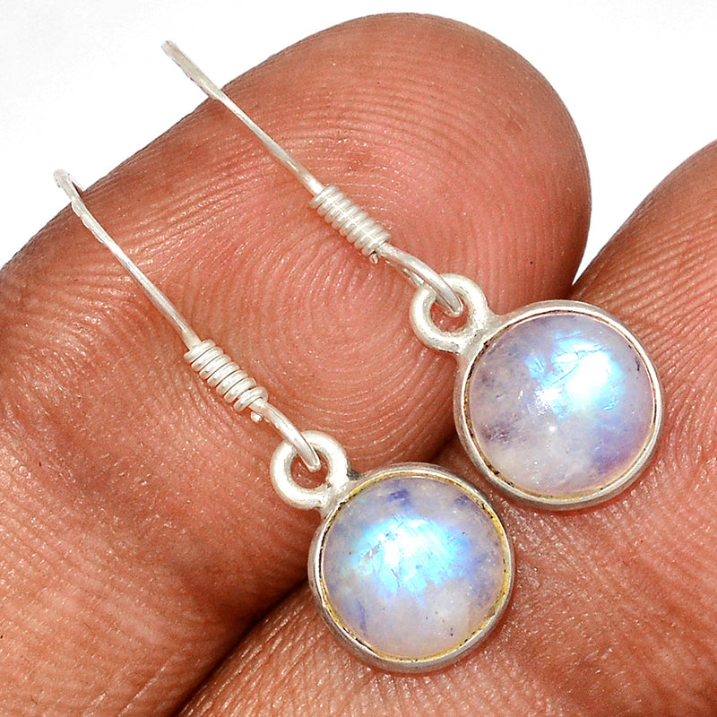 1.1" Rainbow Moonstone Earrings - MONE3577