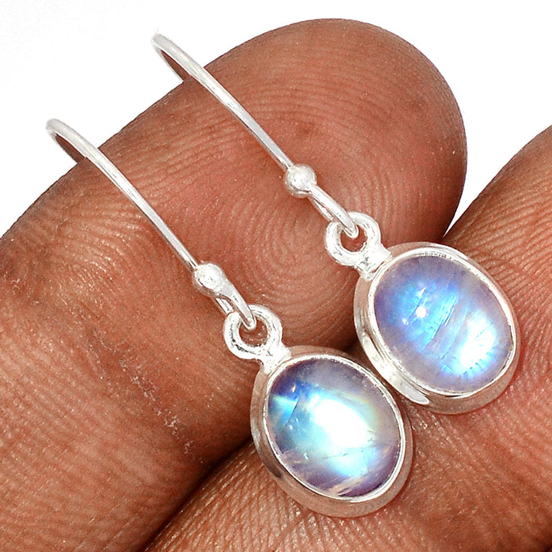 1.1" Rainbow Moonstone Earrings - MONE3647