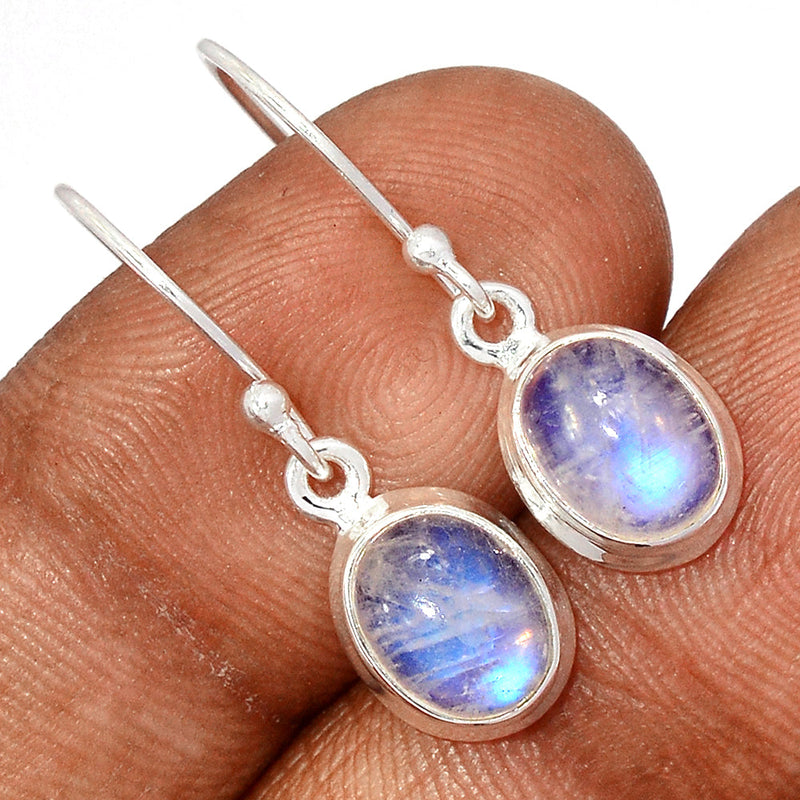 1.1" Rainbow Moonstone Earrings - MONE3651