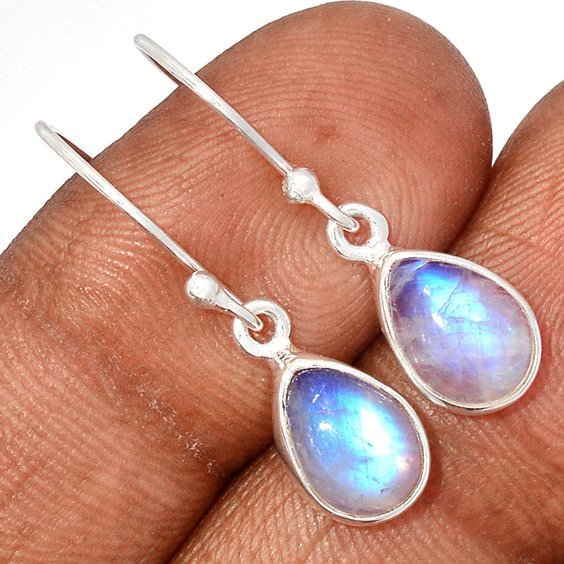 1.1" Rainbow Moonstone Earrings - MONE3660