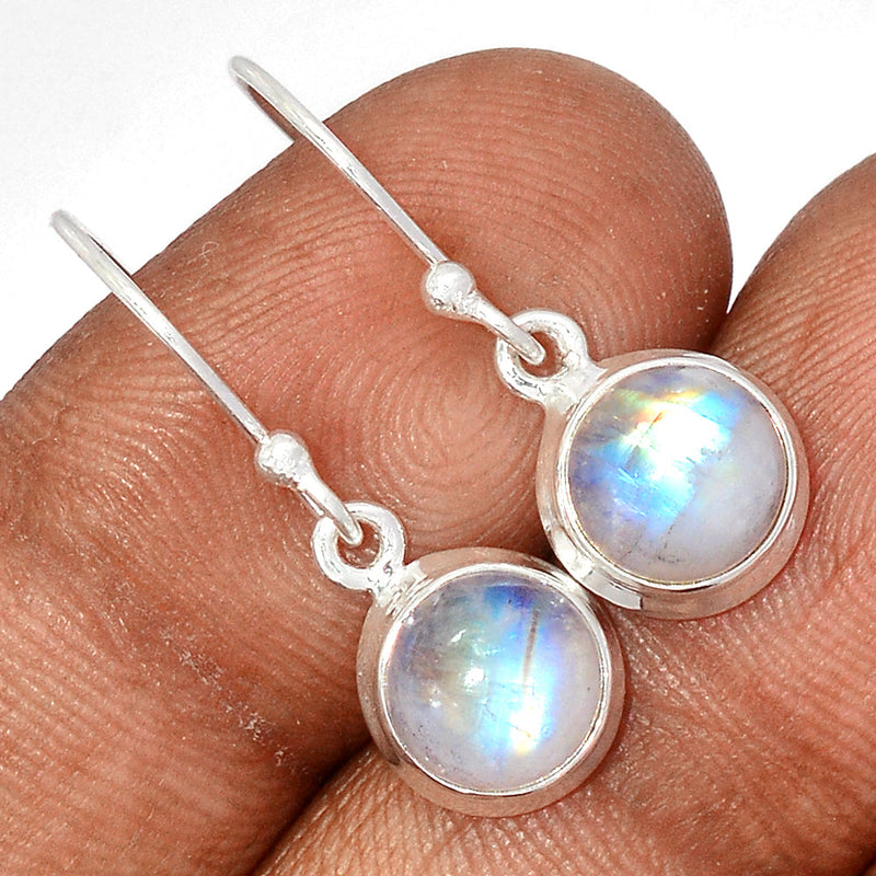 1.1" Rainbow Moonstone Earrings - MONE3663