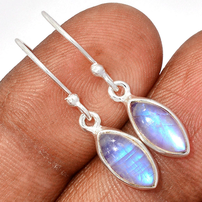 1.2" Rainbow Moonstone Earrings - MONE3668