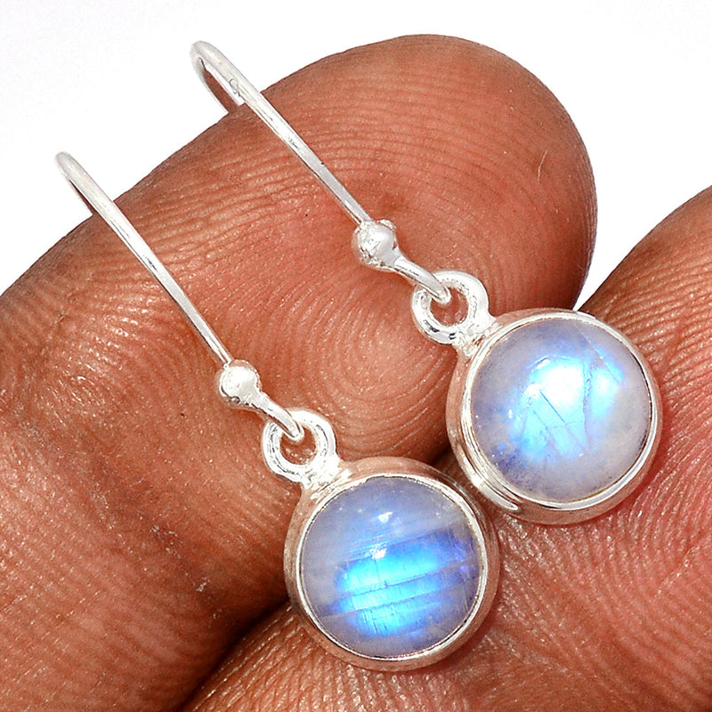 1.1" Rainbow Moonstone Earrings - MONE3672