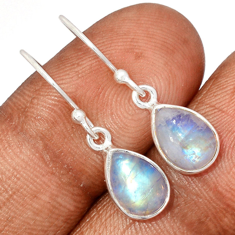 1.1" Rainbow Moonstone Earrings - MONE3677