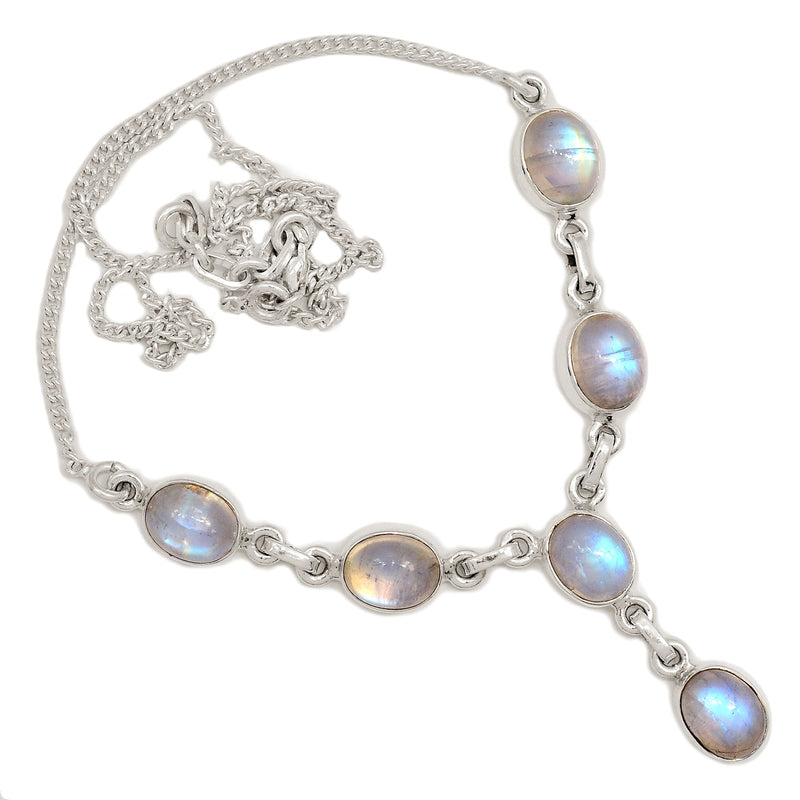 18.1" Rainbow Moonstone Necklaces - MONN146