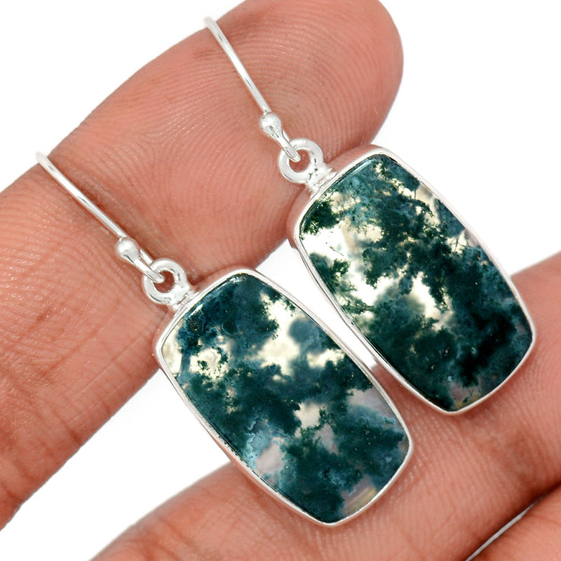 1.6" Moss Agate Earrings - MOSE1092