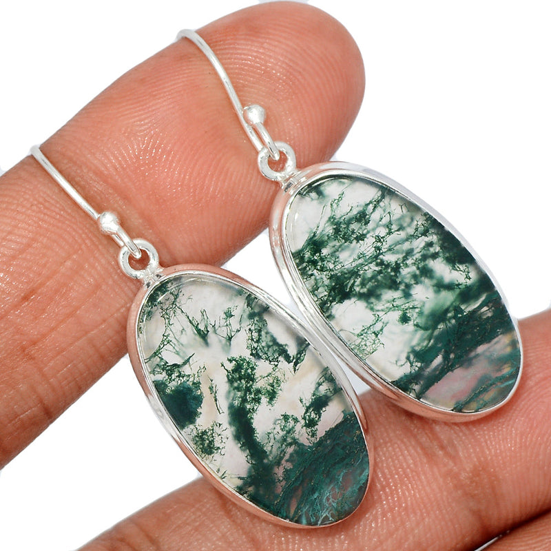 1.7" Moss Agate Earrings - MOSE1117