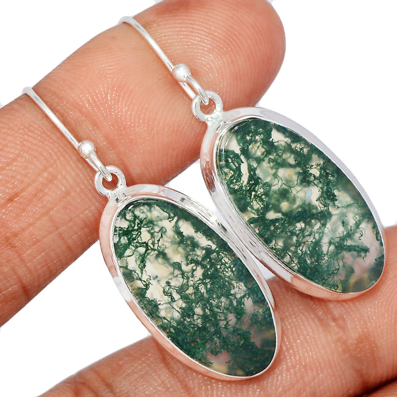 1.7" Moss Agate Earrings - MOSE1129