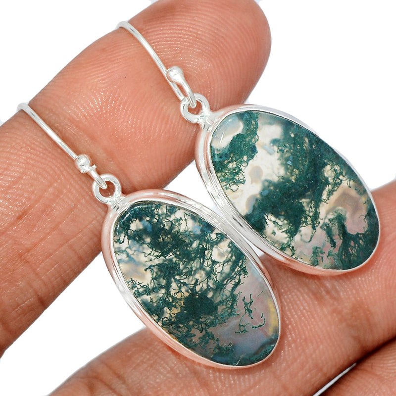 1.7" Moss Agate Earrings - MOSE1134