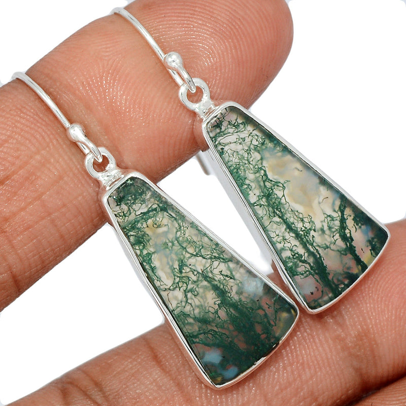 1.6" Moss Agate Earrings - MOSE1141