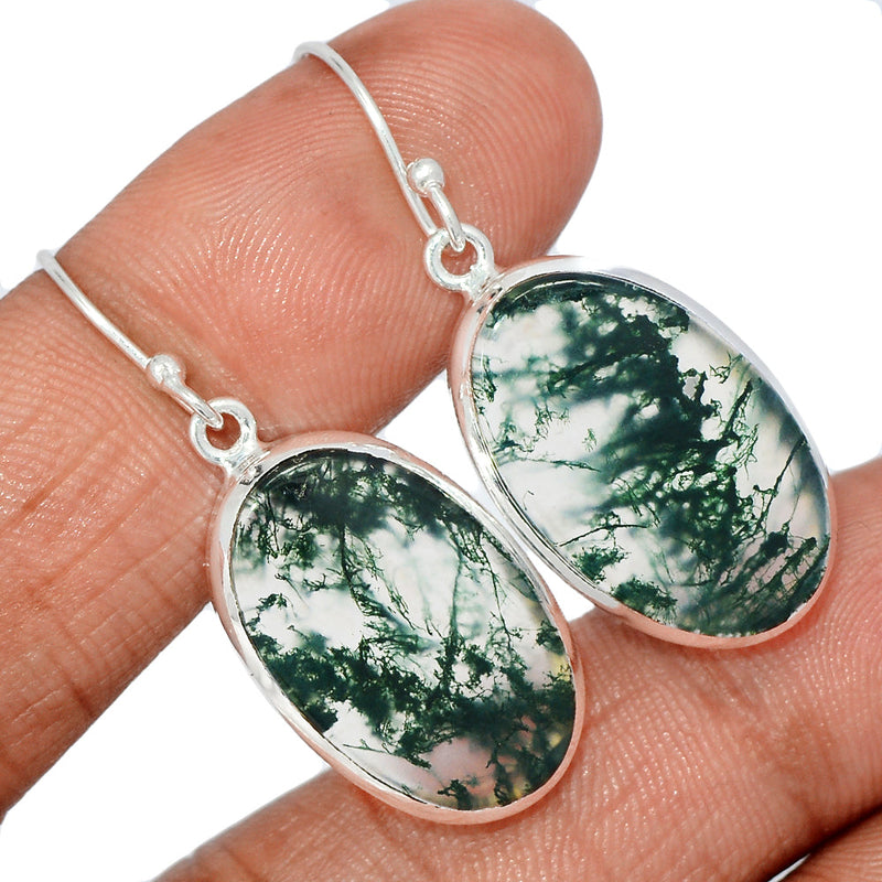 1.6" Moss Agate Earrings - MOSE1147