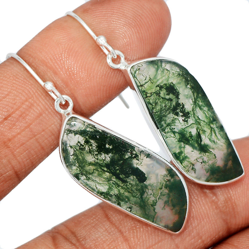 1.8" Moss Agate Earrings - MOSE1153