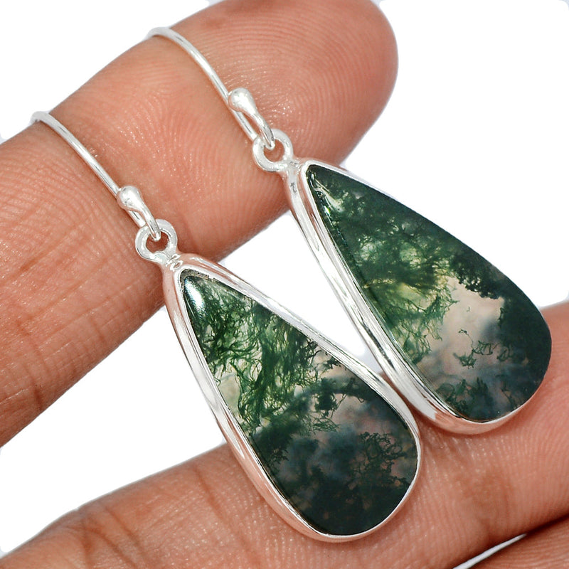 1.7" Moss Agate Earrings - MOSE1173