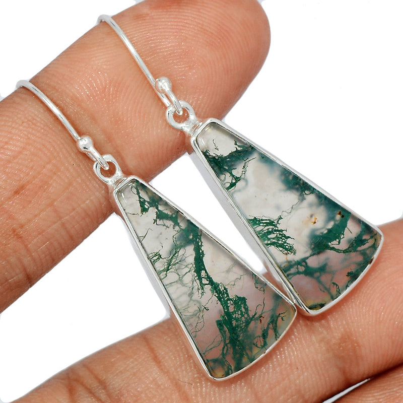 1.7" Moss Agate Earrings - MOSE1178