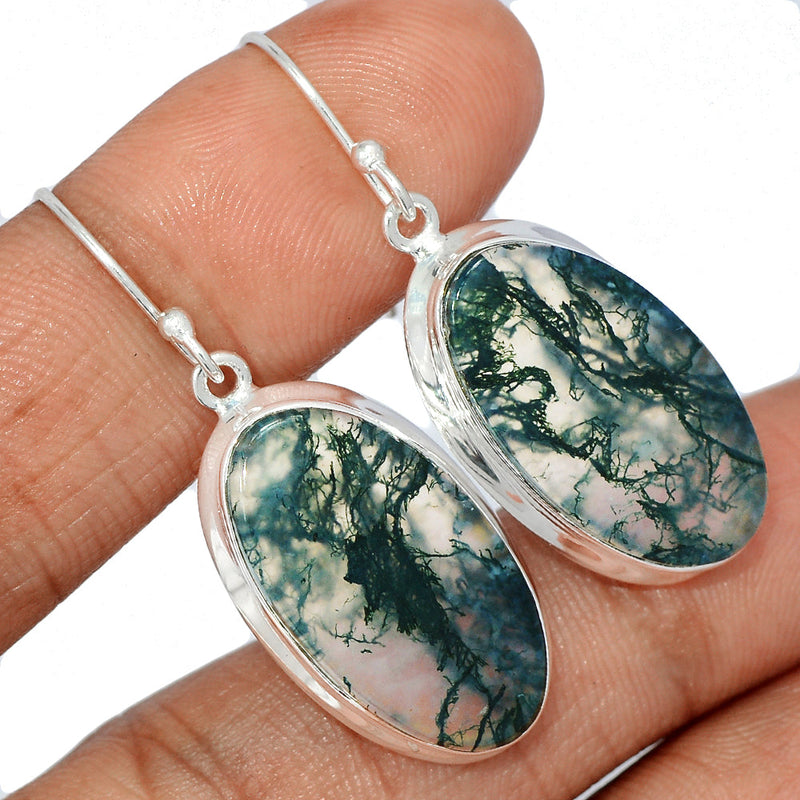 1.7" Moss Agate Earrings - MOSE1180