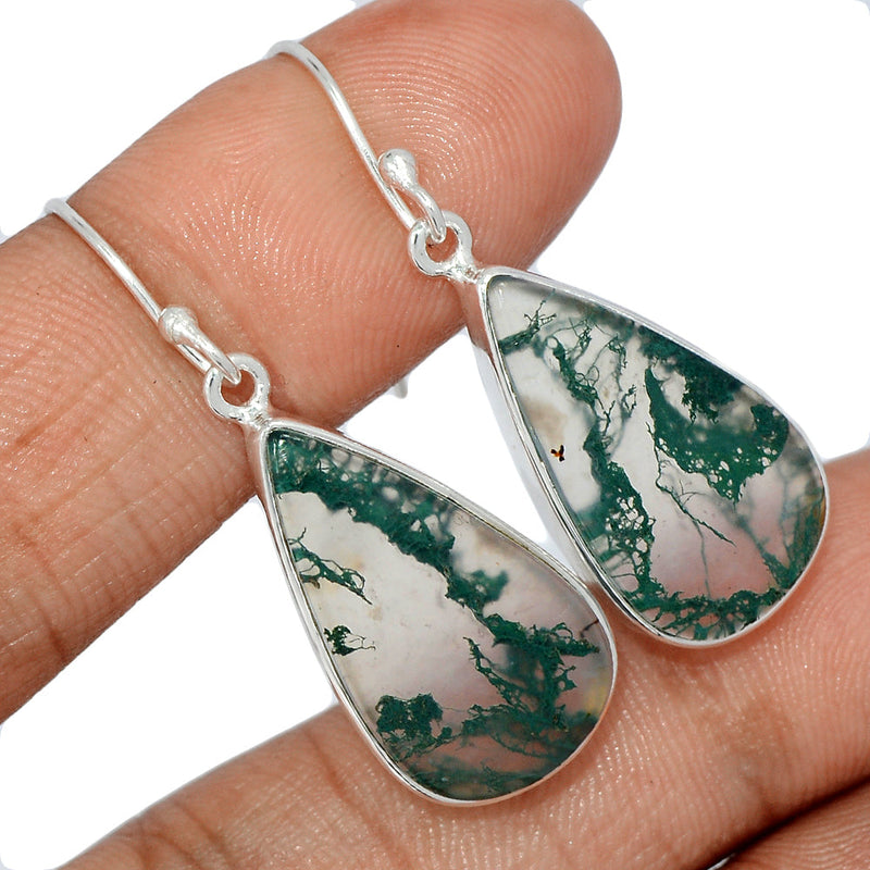 1.6" Moss Agate Earrings - MOSE1187