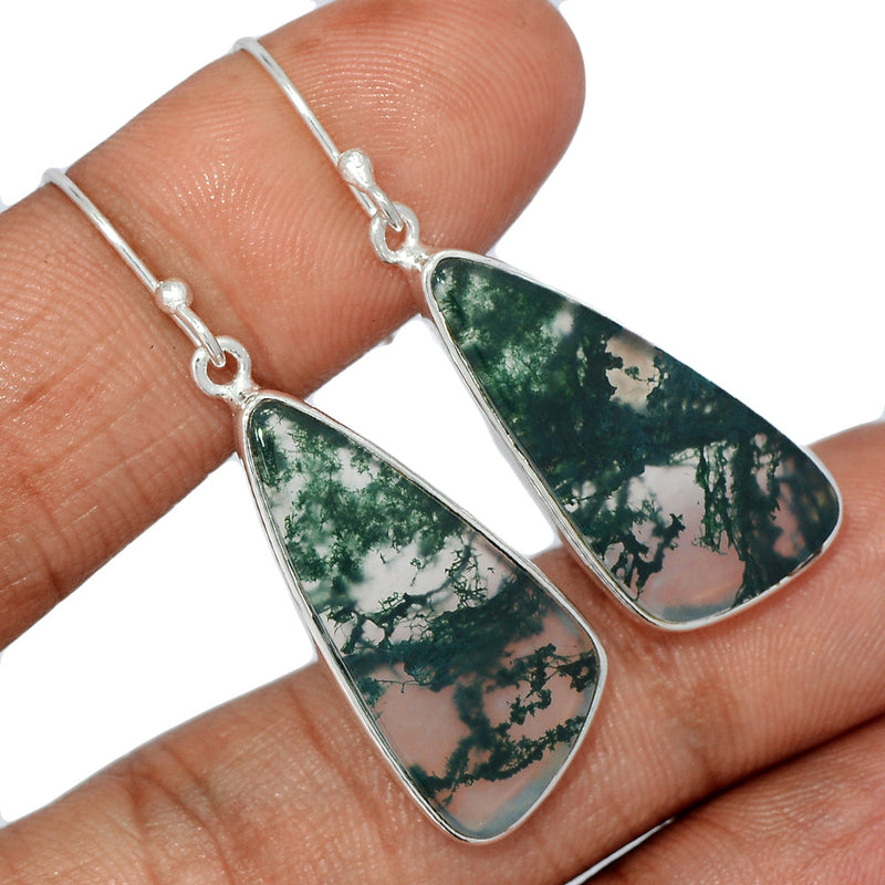 1.7" Moss Agate Earrings - MOSE1188