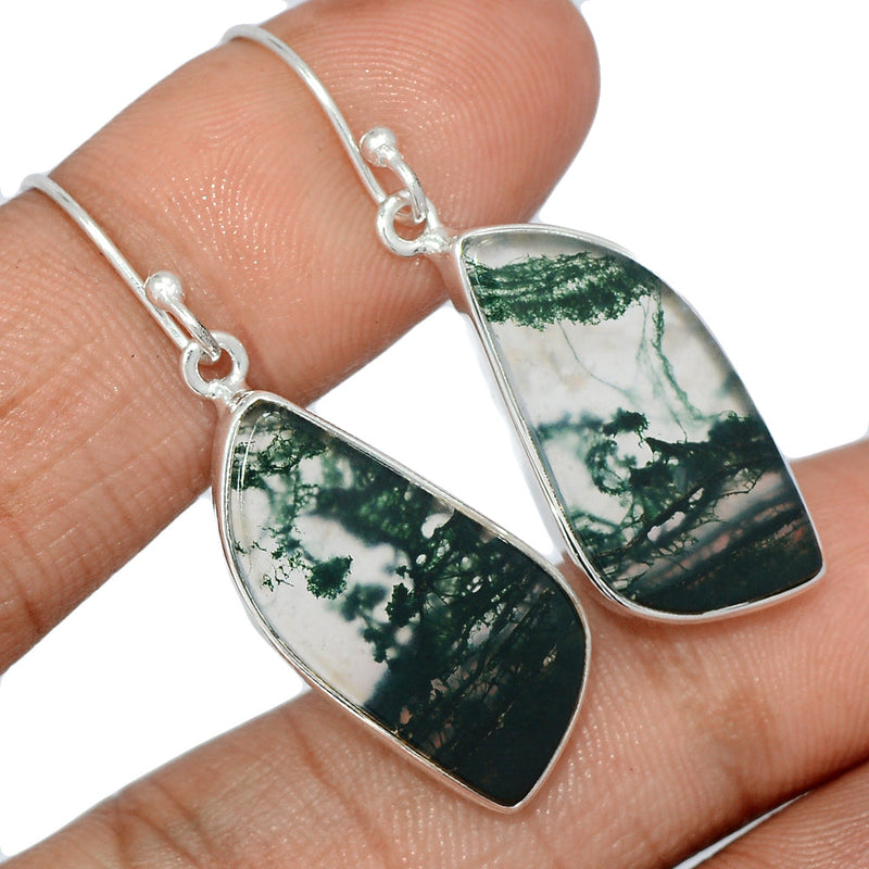 1.6" Moss Agate Earrings - MOSE1189