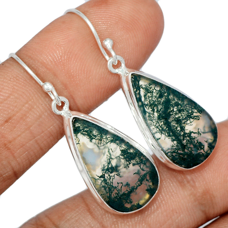 1.6" Moss Agate Earrings - MOSE1191