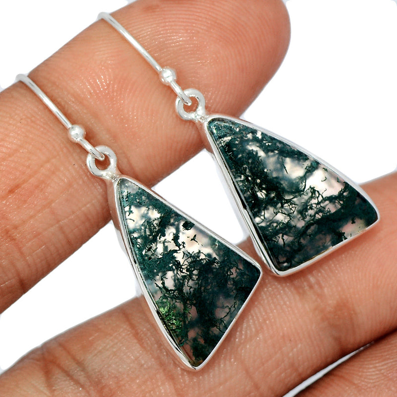 1.5" Moss Agate Earrings - MOSE1192