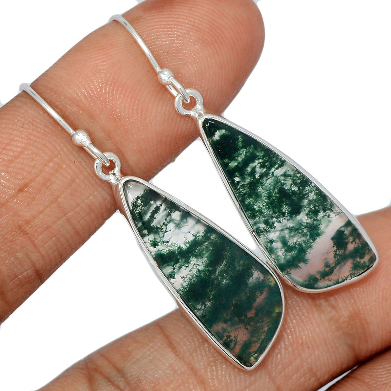 1.7" Moss Agate Earrings - MOSE1193