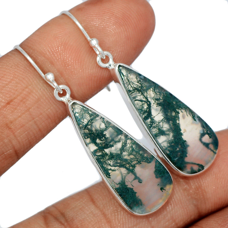 1.8" Moss Agate Earrings - MOSE1199