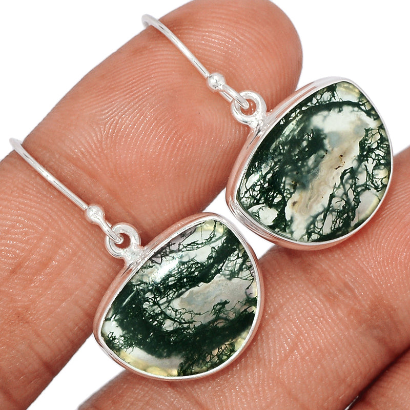 1.2" Moss Agate Earrings - MOSE1268