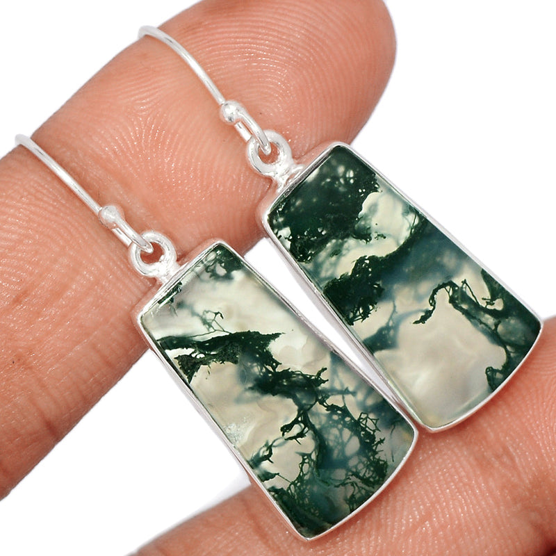 1.6" Moss Agate Earrings - MOSE1269