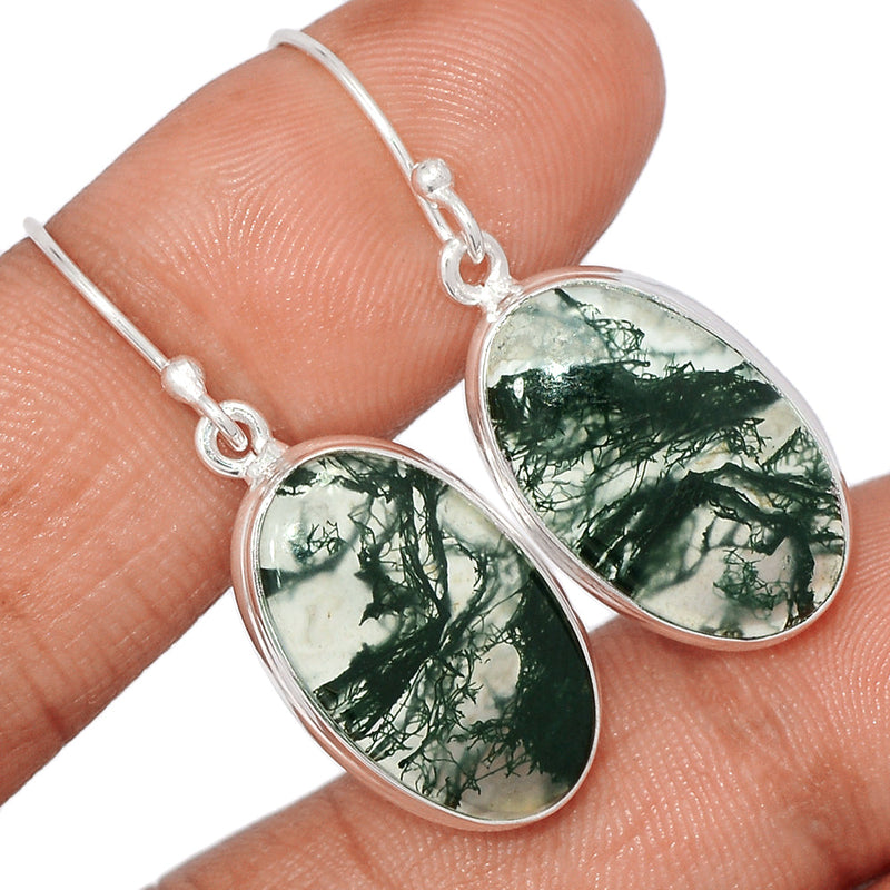 1.5" Moss Agate Earrings - MOSE1272