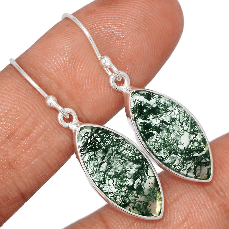 1.5" Moss Agate Earrings - MOSE1275